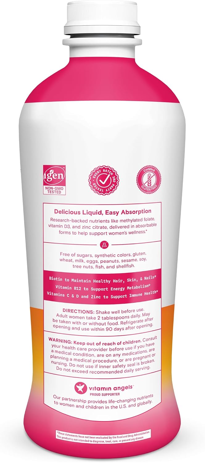 Zero Sugar Liquid Multivitamin Multimineral for Kids, Peach Pineapple Flavor, 32 Oz (31 Servings)