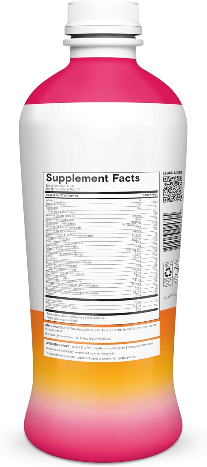Zero Sugar Liquid Multivitamin Multimineral for Kids, Peach Pineapple Flavor, 32 Oz (31 Servings)