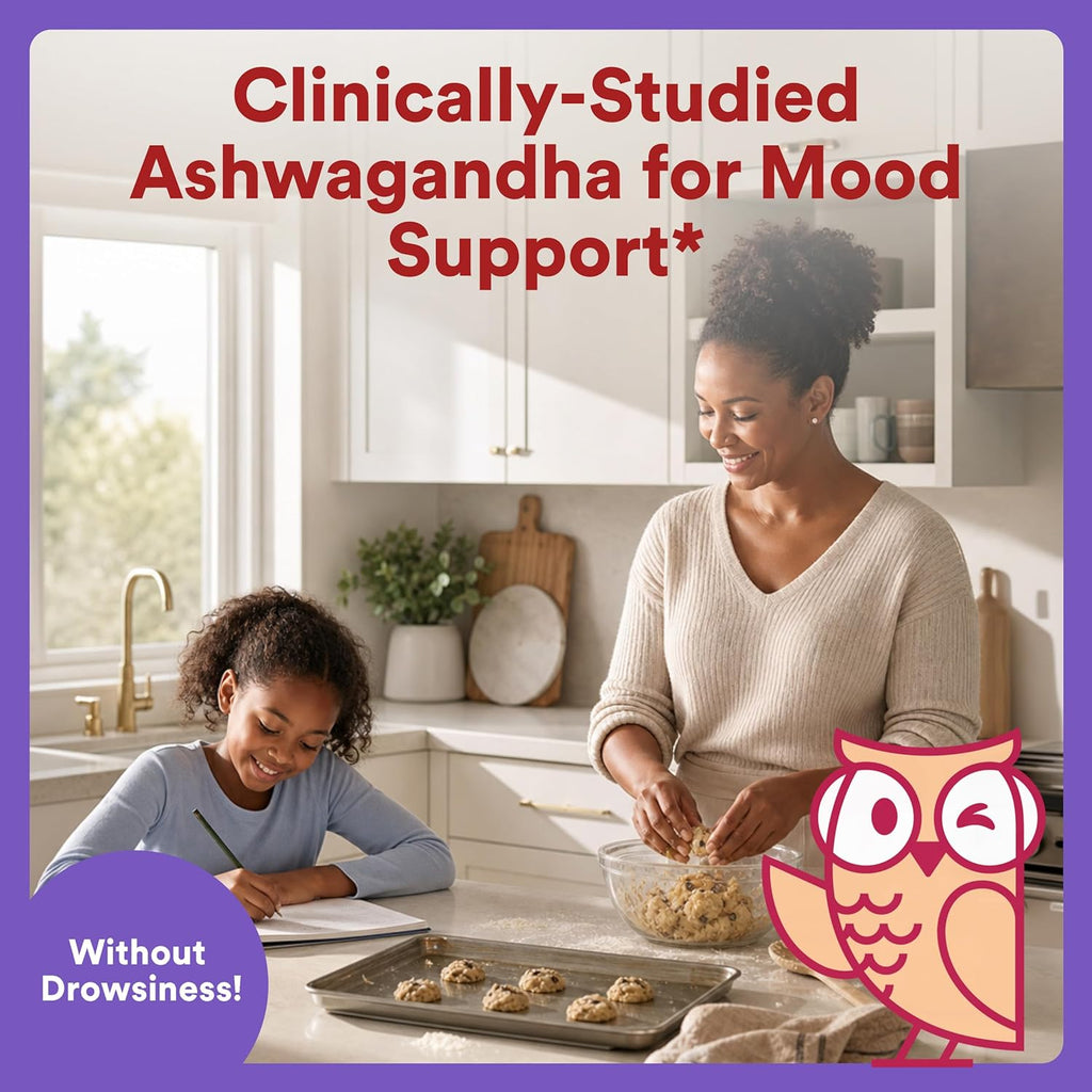 Stress Support Gummies: Fast-Acting Calm & Mood Support with L-Theanine 200mg & Ashwagandha (Sensoril), Non-Drowsy, Mixed Berry Flavor, 60 Count (30 Day Supply)