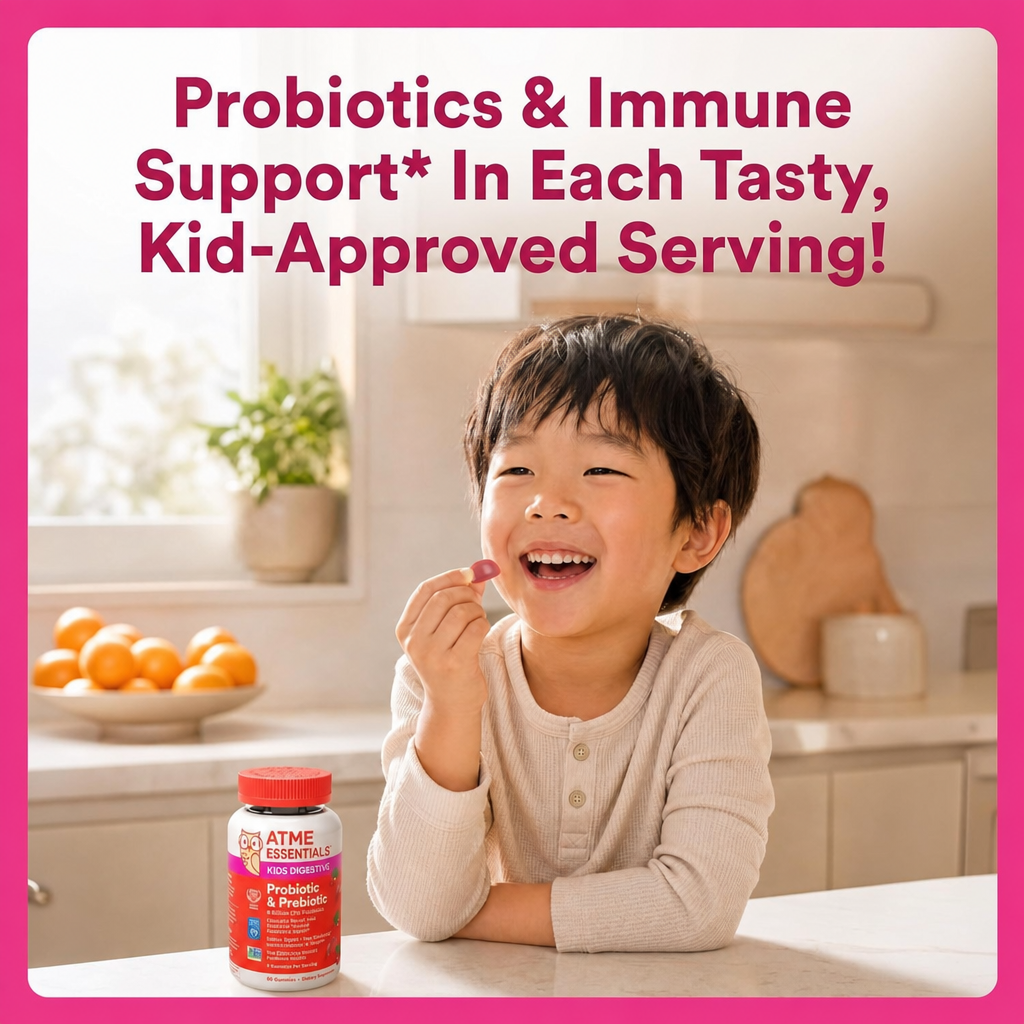 Kids Probiotic & Prebiotic Gummies for Digestive Health, Grape, 30 Count (30 Day Supply)