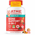Kids Bone Support 4-in-1 Gummies with Calcium, Vitamin D3, K2 & Phosphorus for Growing Bones, Strawberry Mango, 60 Count (30 Day Supply)