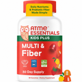 Kids Multivitamin & Fiber Gummies: Prebiotic Fiber to Support Kids Digestion with Vitamin D3, C, Vitamin B12, B6, A, Zinc, Biotin, Folate, Three Fruit Flavors, 90 Count (30 Day Supply)