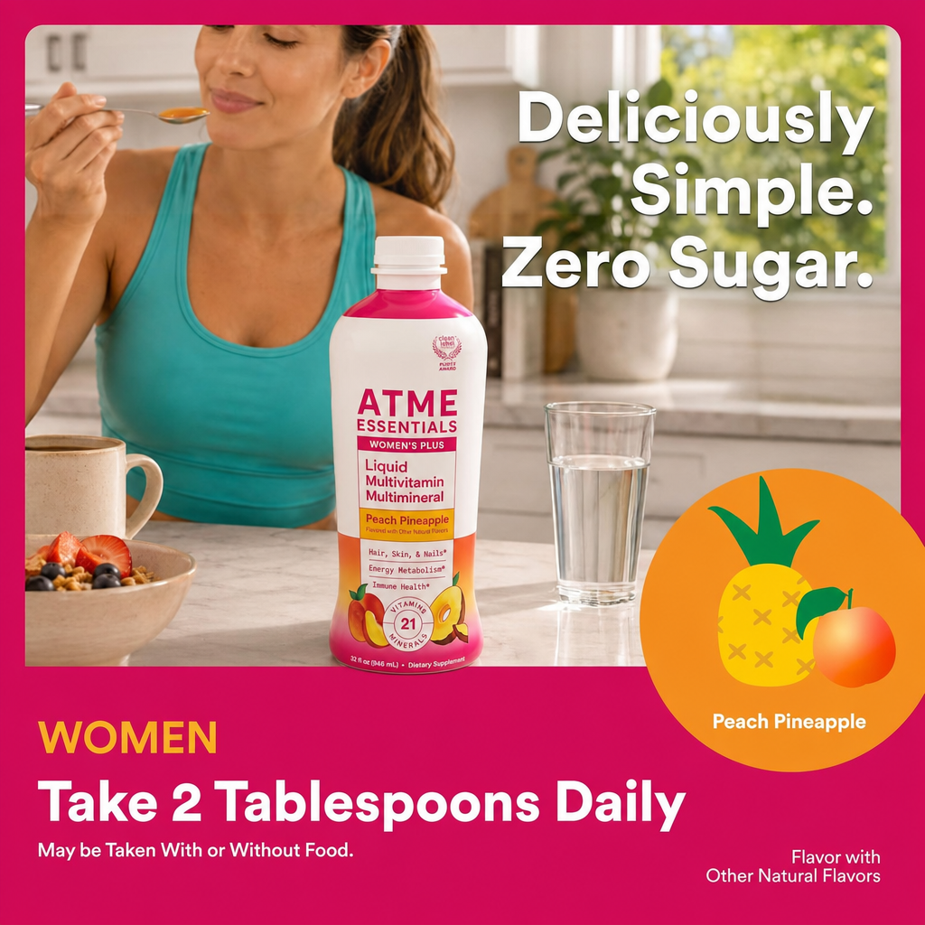 Zero Sugar Liquid Multivitamin Multimineral for Kids, Peach Pineapple Flavor, 32 Oz (31 Servings)