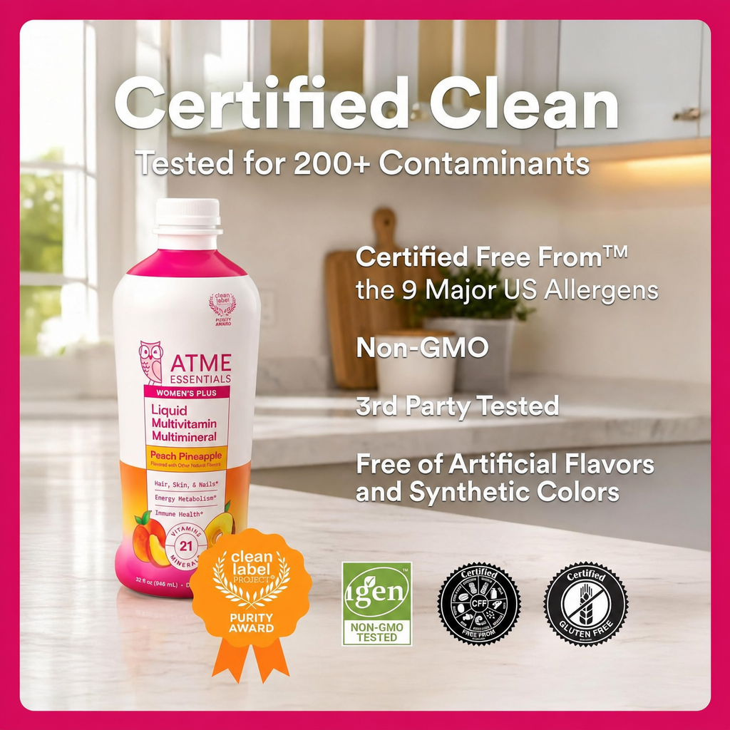 Zero Sugar Liquid Multivitamin Multimineral for Kids, Peach Pineapple Flavor, 32 Oz (31 Servings)